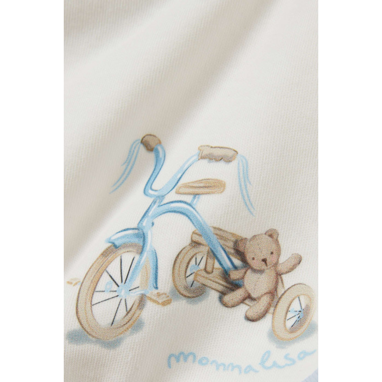 Monnalisa - Tricycle & Teddy Bib in Cotton