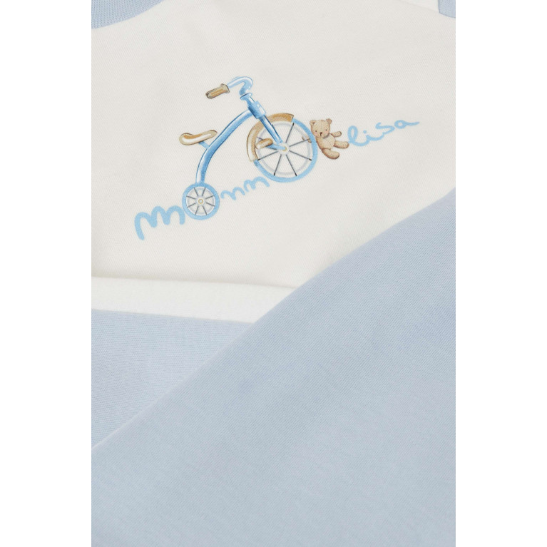 Monnalisa - Sweatshirt & Sweatpants Set in Cotton Interlock Fleece