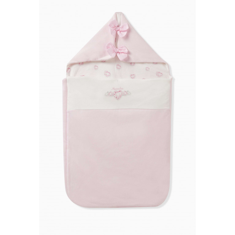 Monnalisa - Crystal Print Sleeping Bag in Cotton Interlock Pink
