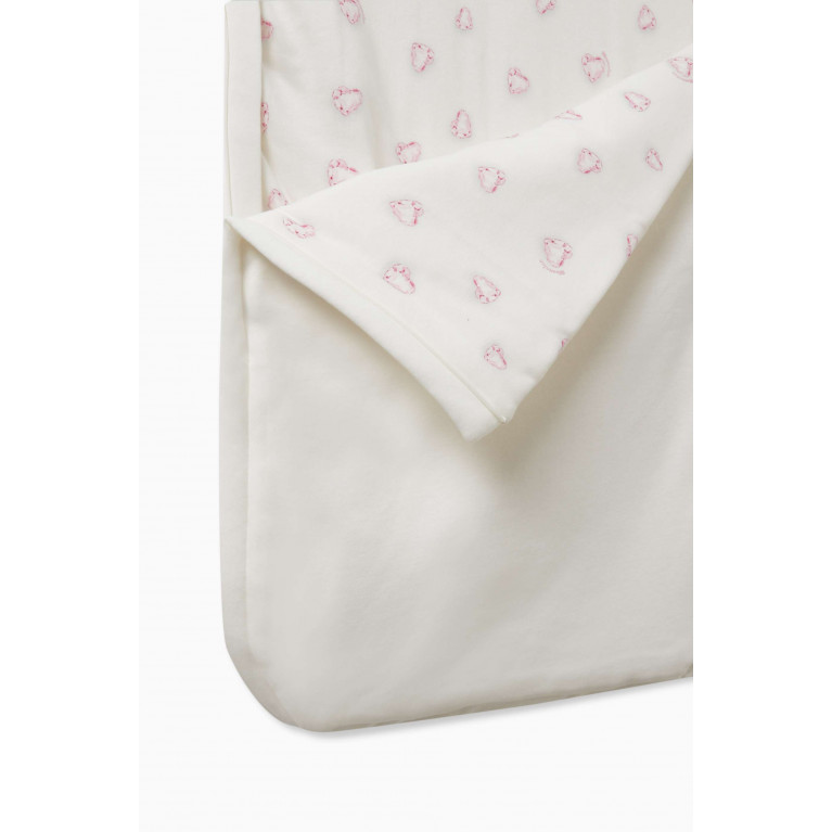 Monnalisa - Crystal-print Sleeping Bag in Cotton Interlock Neutral