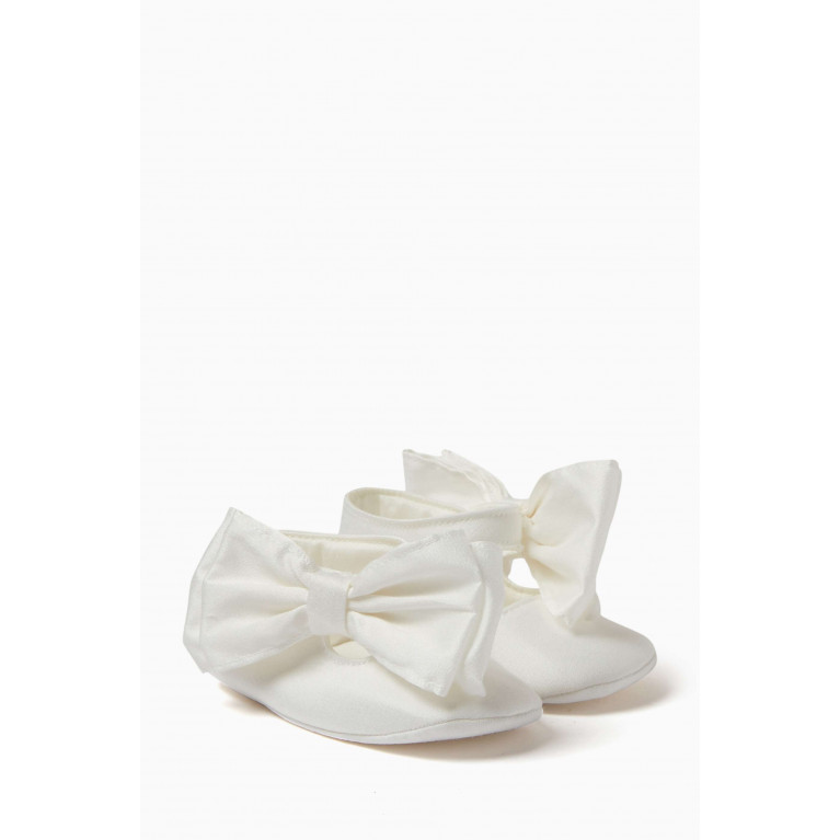 Monnalisa - Ballet Flats with Maxi Bow in Faille