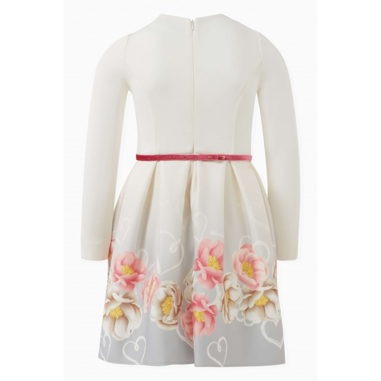 Monnalisa - Floral-print Dress in Neoprene