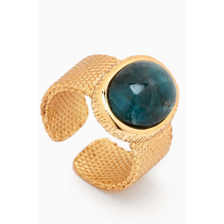 Gas Bijoux - Totem Ovo Ring in 24kt Gold-plated Metal