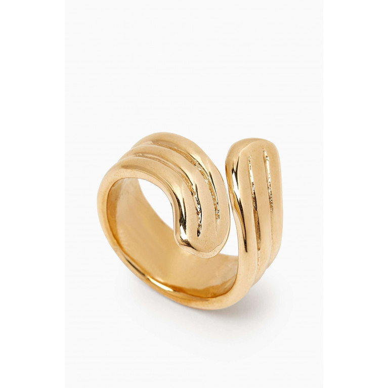 Luiny - Waves Ring no.1 in Brass