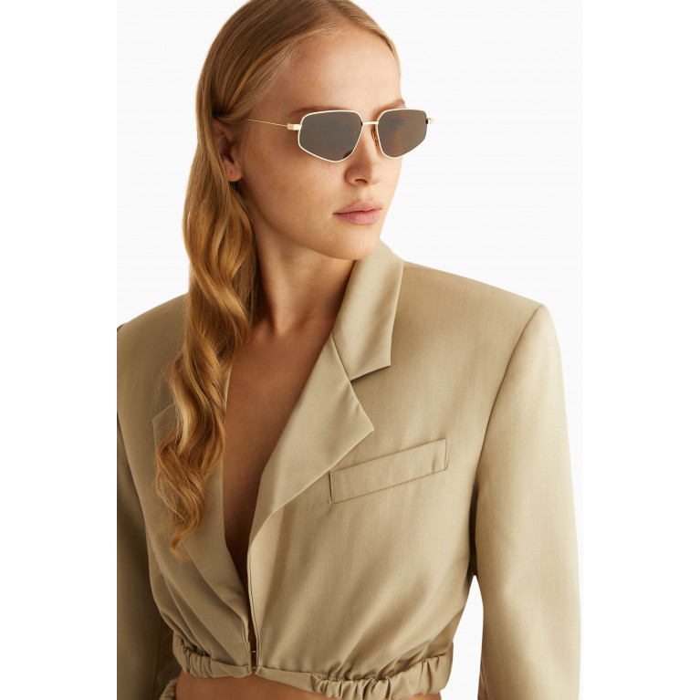 Givenchy - Rectangle Sunglasses in Metal