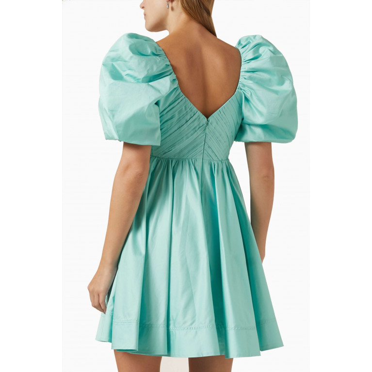 Aje - Gabrielle Plunge Mini Dress in Linen-blend