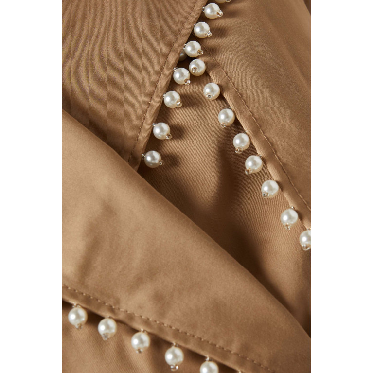 Aje - Constellation Pearl Trim Coat in Cotton-blend