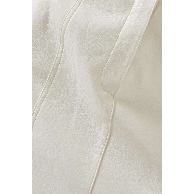 LVIR - Cargo Mini Skirt in Glossy Faux-leather White