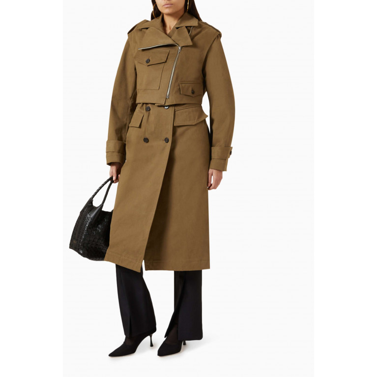 LVIR - Layered Belted Coat in Cotton
