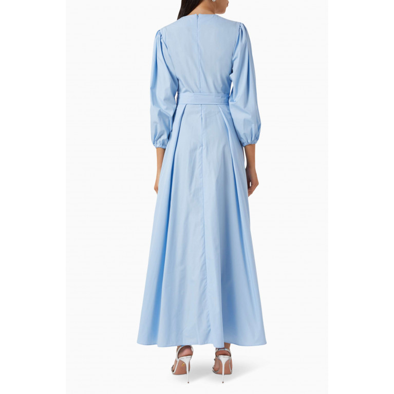 Hue - Belted Crystal Maxi Dress in Cotton