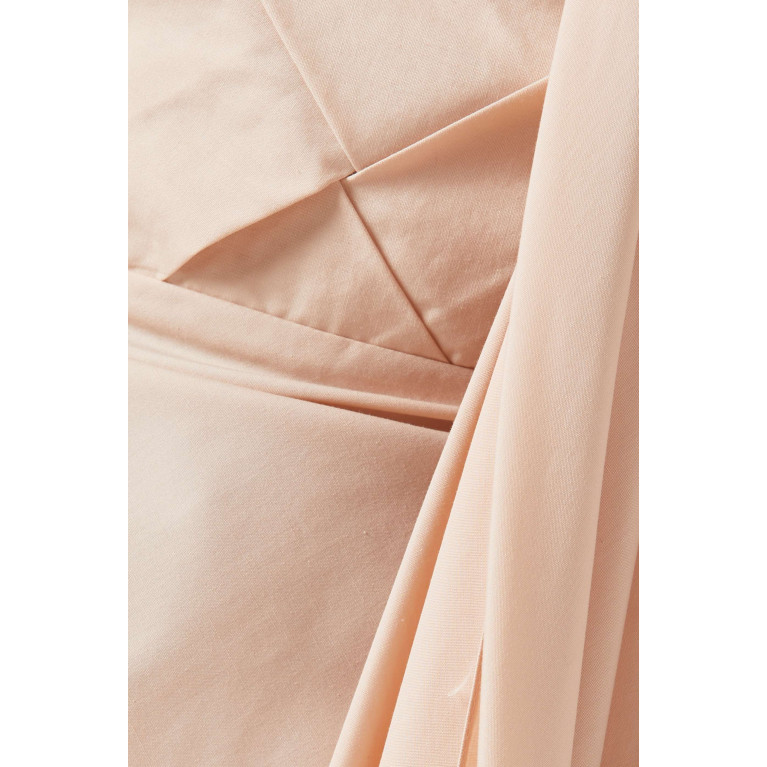 Hue - Two-piece Cape Maxi Dress Set in Cotton