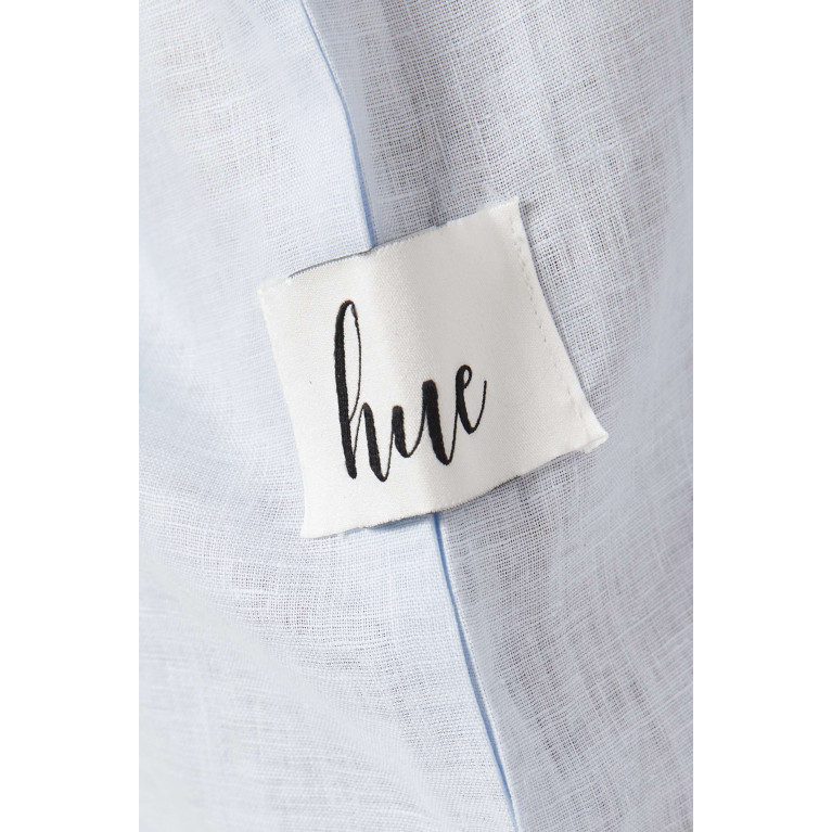 Hue - Crystal-sleeves Embellished Dress in Linen