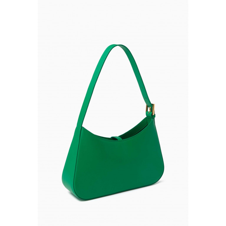 Demellier - Small Tokyo Hobo Shoulder Bag in Smooth Leather Green