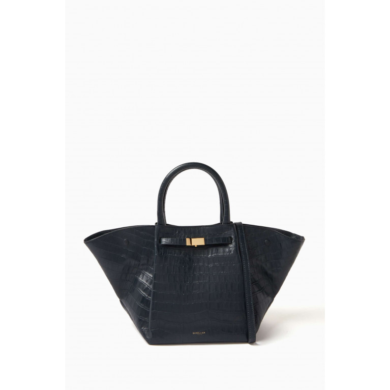 Demellier - The New York Tote Bag in Croc-embossed Leather