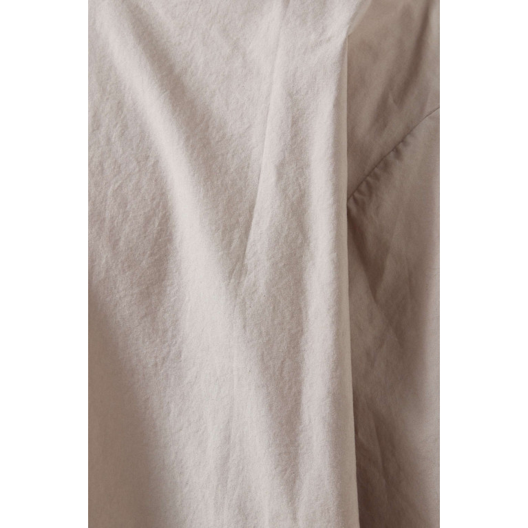 SKIMS - Cotton Poplin Sleep Button Up Shirt SILVER
