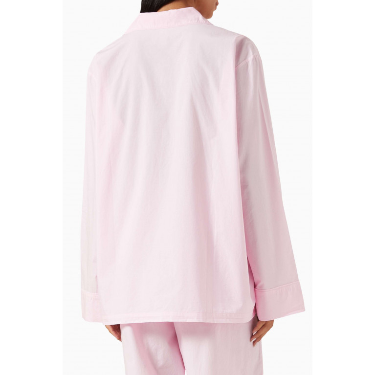 SKIMS - Cotton Poplin Sleep Button Up Shirt Baby Pink Multi