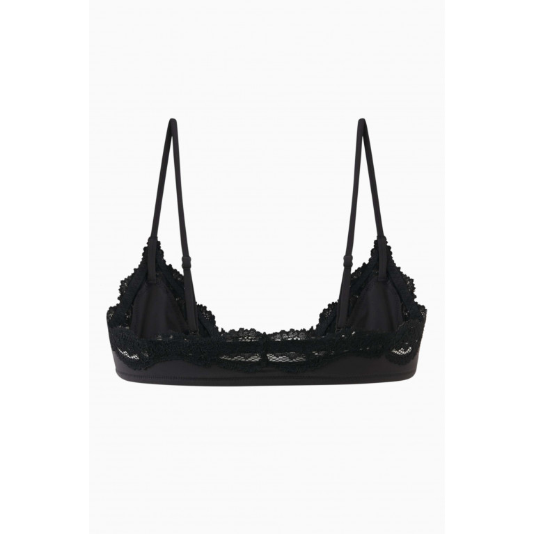 SKIMS - Fits Everybody Scoop Bralette in Corded Lace Black