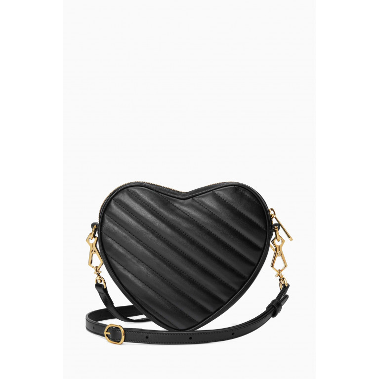 Gucci - Mini Heart Interlocking G Crossbody Bag in Diagonal Matelassé Leather