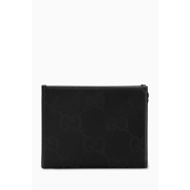 Gucci - Jumbo GG Pouch in Canvas & Leather