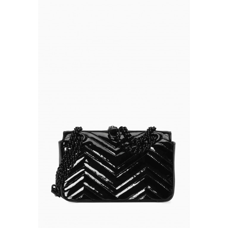 Gucci - GG Marmont Mini Shoulder Bag in Patent Matelassé Leather