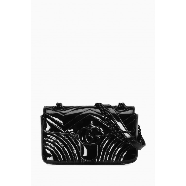 Gucci - GG Marmont Mini Shoulder Bag in Patent Matelassé Leather