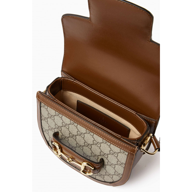 Gucci - Mini Horsebit 1955 Shoulder Bag in Canvas & Leather