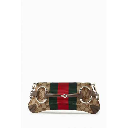 Gucci - GG Supreme Horsebit 1955 Clutch Bag in Canvas