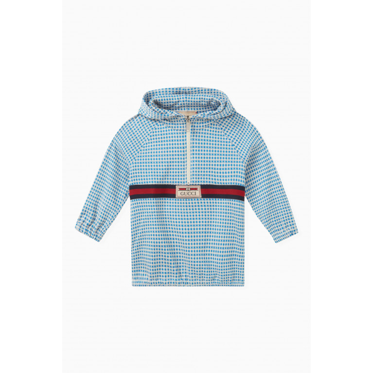 Gucci - Gingham Hoodie in Jersey Jacquard