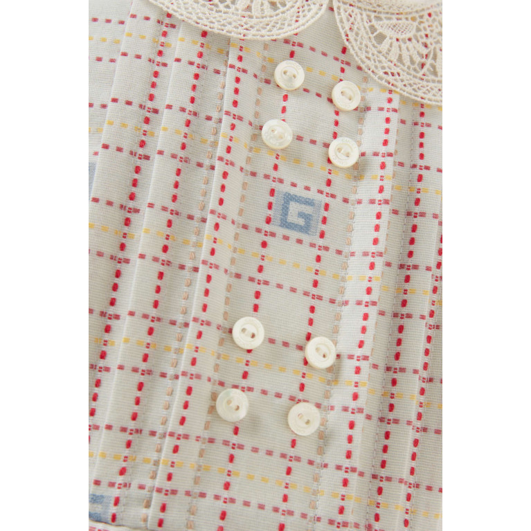Gucci - Logo Check-pattern Dress in Cotton