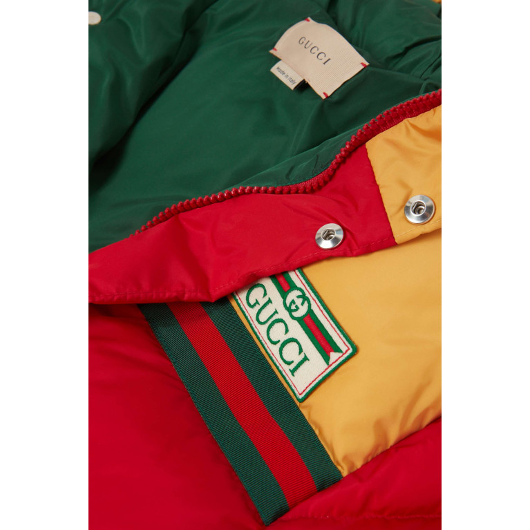 Gucci - Logo-patch Padded Coat in Polyamide