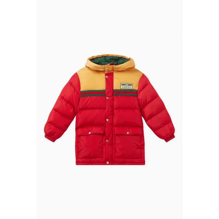 Gucci - Logo-patch Padded Coat in Polyamide