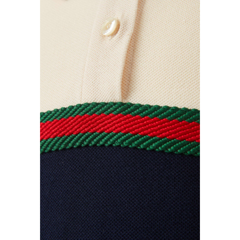 Gucci - Logo-stripe Polo Dress in Cotton