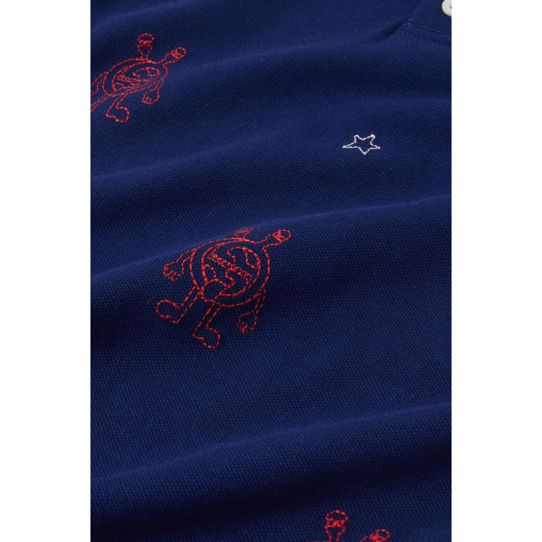 Gucci - Embroidered Polo Shirt in Stretch Cotton-piqué