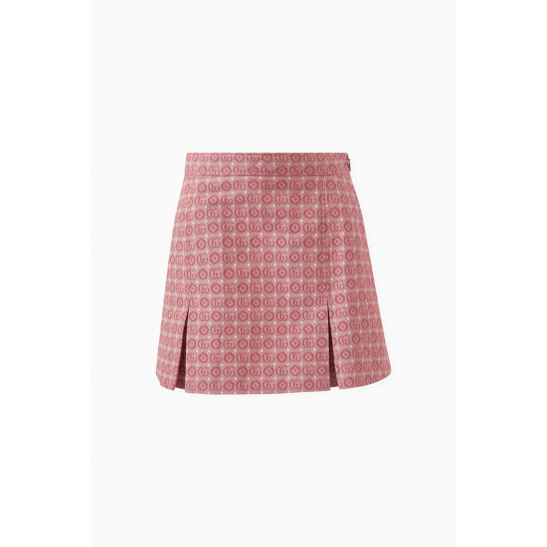 Gucci - Double G Logo Skirt in Cotton-blend Jacquard