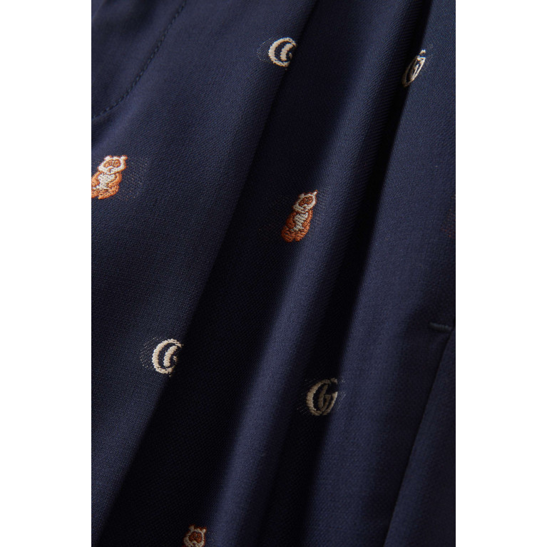 Gucci - Logo Print Trousers in Cotton blend