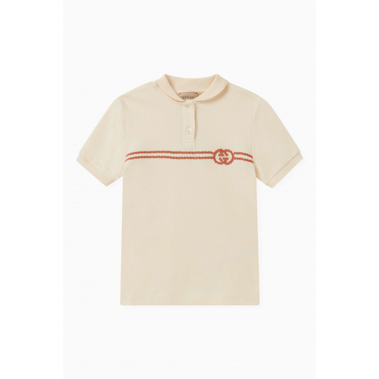Gucci - Logo-detail Polo Shirt in Cotton