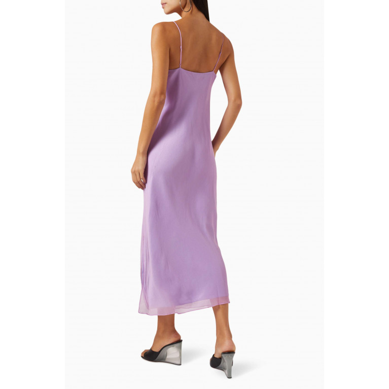 Vince - Crinkle Cowl-neck Maxi Dress in Silk