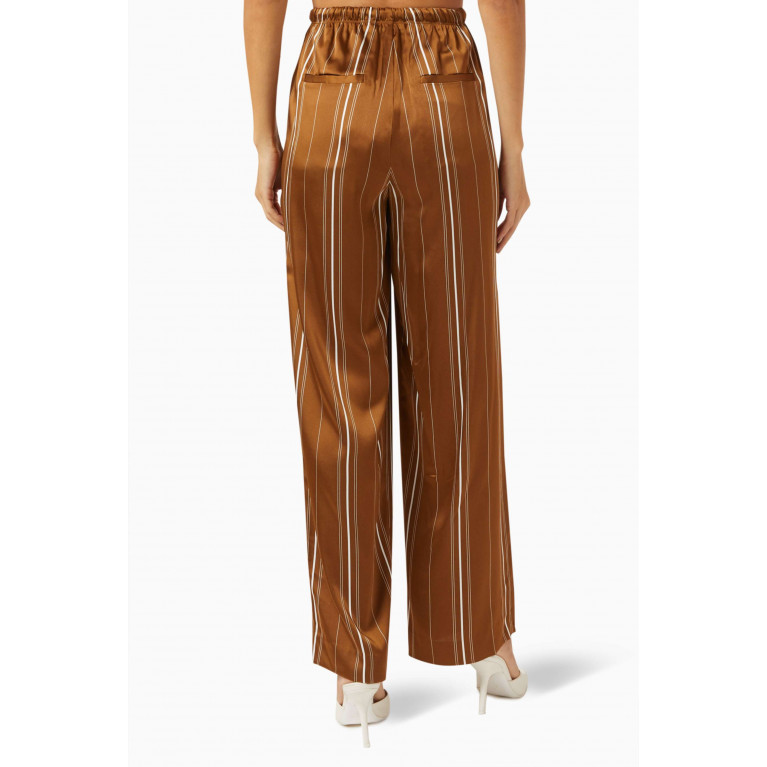 Vince - Striped Pants in Satin