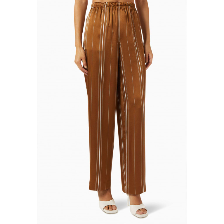 Vince - Striped Pants in Satin