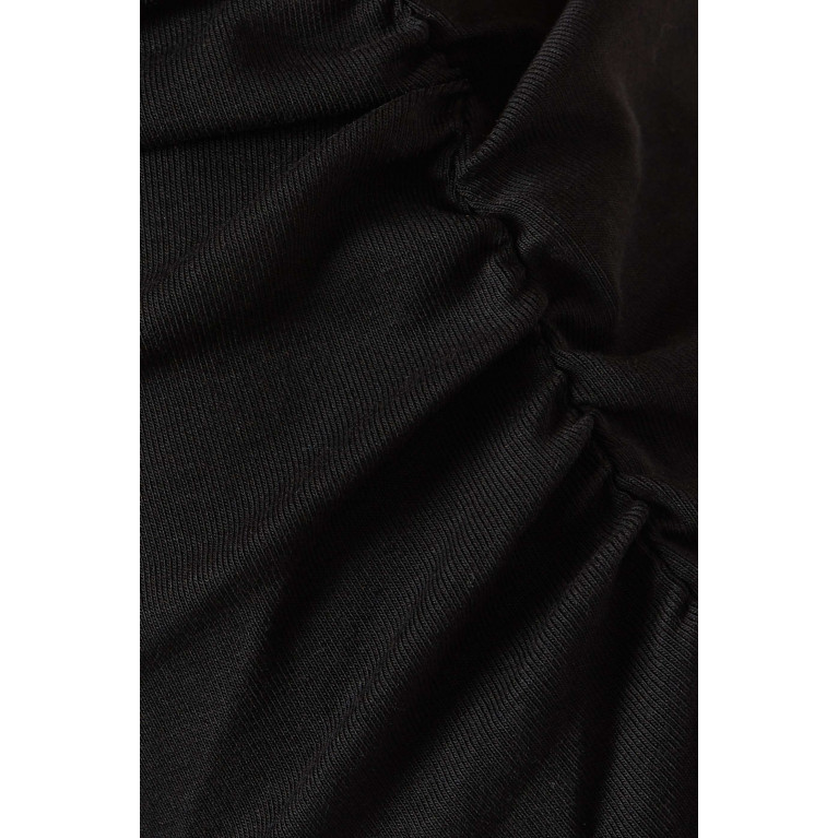 Vince - Side Drape Tank Dress in Cotton-jersey Black