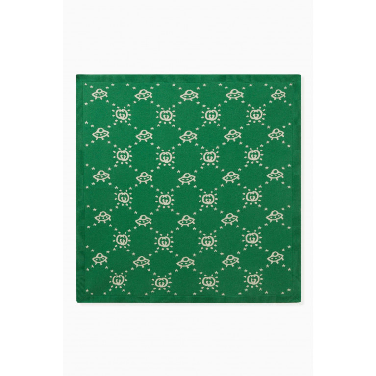 Gucci - UFO Logo-motif Blanket in Wool