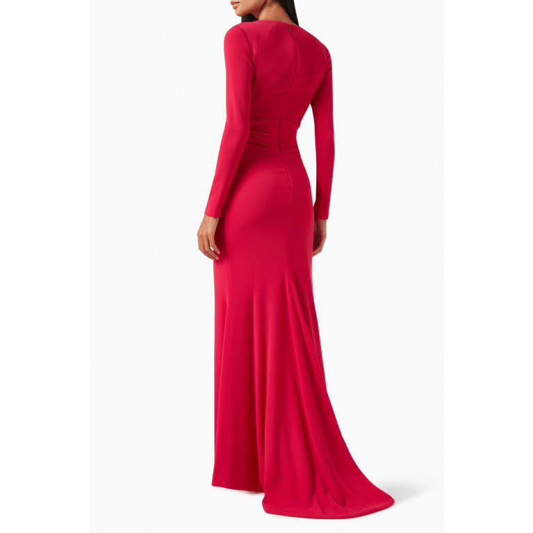 Talbot Runhof - Wrap Gown in Crepe