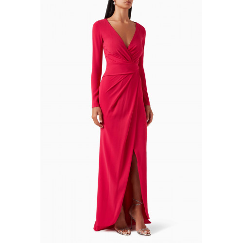 Talbot Runhof - Wrap Gown in Crepe