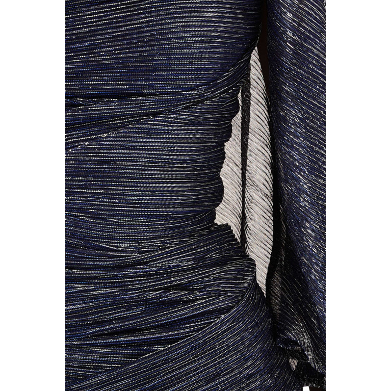 Talbot Runhof - Cape Maxi Dress in Metallic-voile