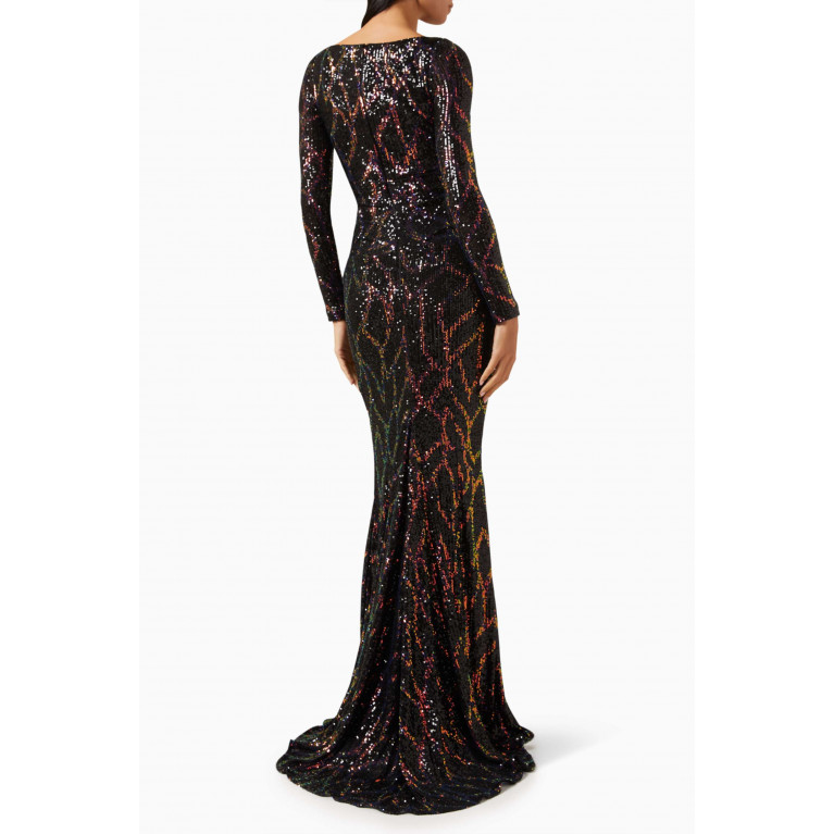 Talbot Runhof - Sequin-embellished Gown