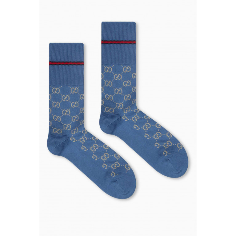 Gucci - GG Logo Socks in Cotton-blend