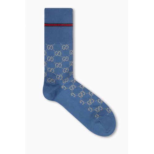 Gucci - GG Logo Socks in Cotton-blend