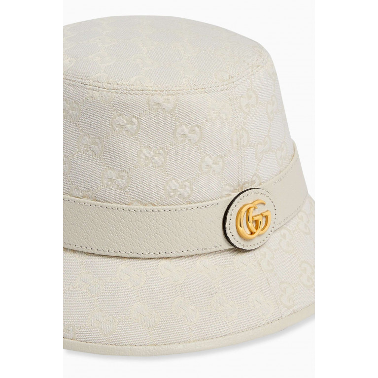Gucci - Logo Bucket Hat in GG Canvas