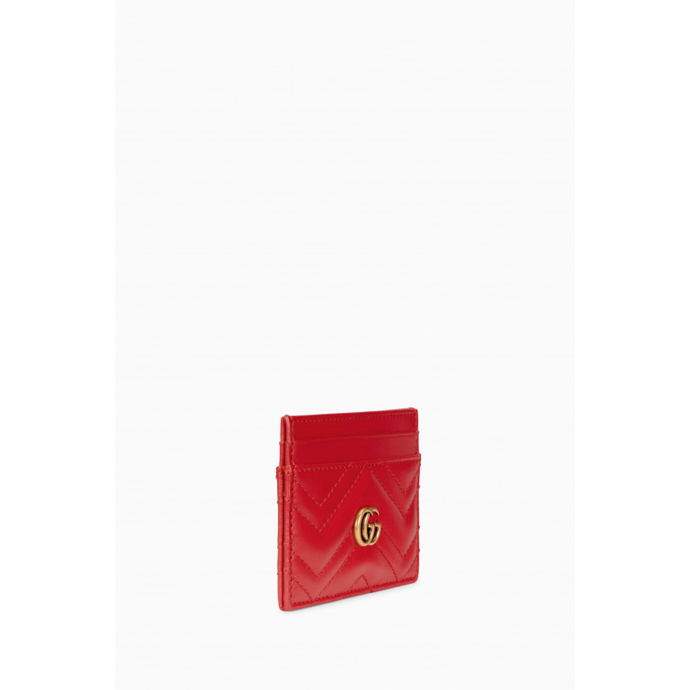 Gucci - GG Marmont Card Case in Matelassé Chevron Leather
