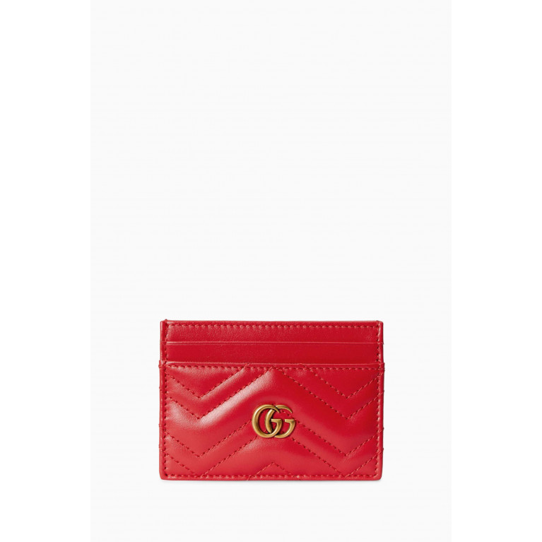 Gucci - GG Marmont Card Case in Matelassé Chevron Leather